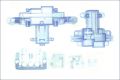 Kyosho Servogehaeuse blau-transparent