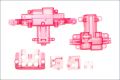 Kyosho Servogehaeuse rot-transparent