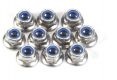 Tamiya 4mm Aluminum Flange Lock Nut (10 St�ck)