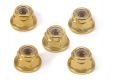 Tamiya 4mm Anodized Aluminum Flange Lock Nut (Gold)