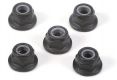 Tamiya 4mm Anodized Aluminum Flange Lock Nut (Schwarz)