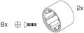 Carson Differential-Geh�use mit Schrauben