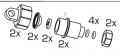 Carson 2x D�mpfergeh�use mit Dichtungen