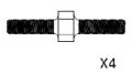 Carson 4x Gewindestangen f�r Raptor Pro V25